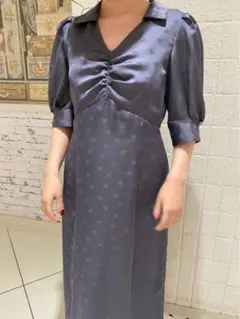 リリーブラウン　ハートジャガードミディワンピース
