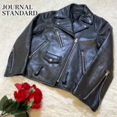 ジャーナルスタンダード ラムレザー 本革 ダブルライダースジャケット Sサイズ