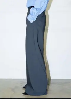 (BLACK)goat essence SIDE SLIT WIDE PANTS