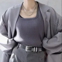 【PAGEBOY】￼マシンウォッシャブル　スクエアネックタンク