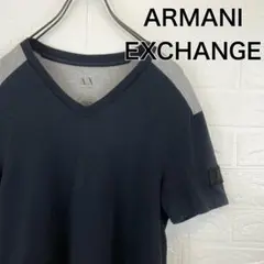 アルマーニエクスチェンジ 半袖Tシャツ Vネック Sサイズ バイカラー