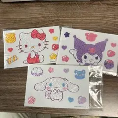 ビーズアートシール サンリオ完成品3点セット