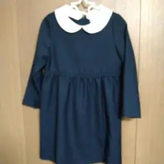 ネイビー ワンピース 110 120 襟取り外し 2ウェイ