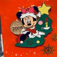 【ディズニーストア】未開封　2005年　ミニー　クリスマスツリー　ピンバッジ