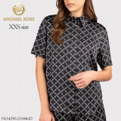 【美品】MICHAEL KORS マイケルコース チェーン柄 総柄 半袖シャツ