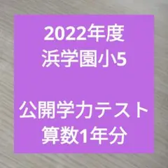 2022年度浜学園小5 公開学力テスト　算数1年分