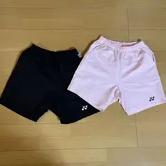 ヨネックス ハーフパンツS /ブラック、薄ピンク2枚セット