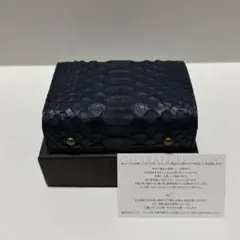 (中古品)ミッレフォッリエ パイソンレザー ブラックホワイト 限定品 新品 ミッレフォッリエ パイソンレザー ブラックホワイト 限定品