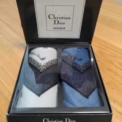 Christian Dior ハンカチ　2枚セット　ペイズリー柄