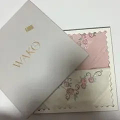 WAKO バラ刺繍ナフキン　2枚セット