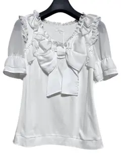 新品未使用　TO BE CHIC リボンブラウス　ホワイト　サイズ2