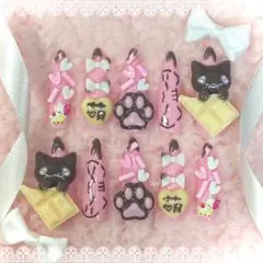 ♡現品♡ネイルチップ ロングスティレット チョコレート ピンク 平成女児 量産型