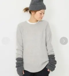 カシミヤワッフルプルオーバー