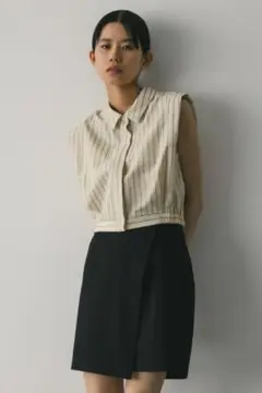 スタイルミキサー　ストライプコンパクトシャツ