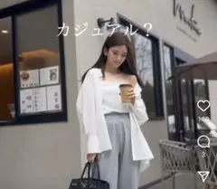 お値下げ　メゾンドドルチェ　オーバーシルエットシャツ