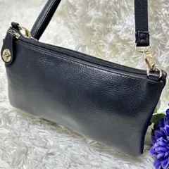 cure borsa 牛革ショルダーバック お財布ショルダー BLACK