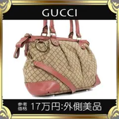 【全額返金保証・送料無料】グッチの2wayバッグ・正規品・外側美品・ディアマンテ