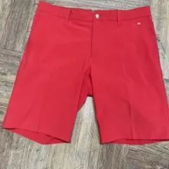 ジェイリンドバーグ　赤　ストレッチハーフパンツ　サイズ32インチ