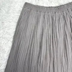 BEAMS HEART グレージュ プリーツ ロングスカート