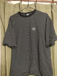 Umbro ボーダー Tシャツ ブラック/ホワイト　別注