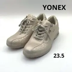 極美品❗️ ヨネックス　ウォーキングシューズ　レオパード　ベージュ　23.5
