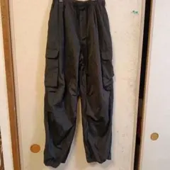 GU ジーユーレディースパラシュートカーゴパンツ M ブラック