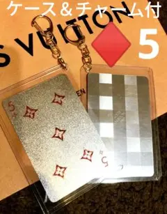 (大人気♦5 ケース&チャーム付) VUITTON ダミエシルバー1枚 2