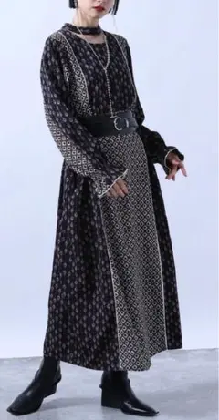 秋物◼️タグ付き新品◼️HARE◼️幾何学柄2wayワンピース