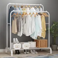 セール ハンガーラック 2段 訳あり 大型収納 訳あり品 収納力 洋服 大容量