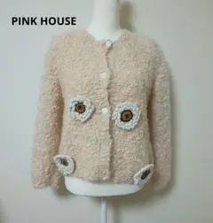 ピンクハウス モヘヤ糸使用 ウール カーディガン