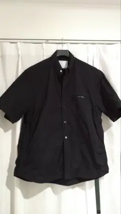 sacai サカイ ナイロン 半袖シャツ ブラック 23-03088M サイズ3
