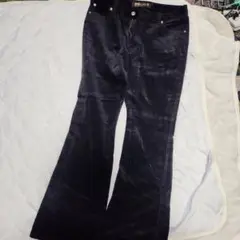 Lip Make Jeans 黒 コーデュロイ フレアパンツ