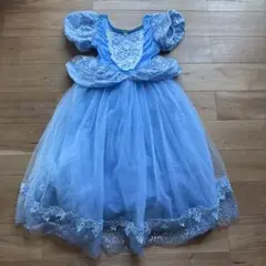 ディズニー　シンデレラ　水色 フリル付きドレス
