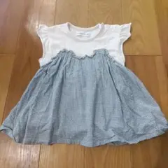 conoco 女の子 フリル付きTシャツ 95cm