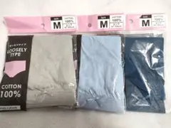 綿100% ショーツ 3枚 セット Мサイズ ゆったりタイプ 股上深め