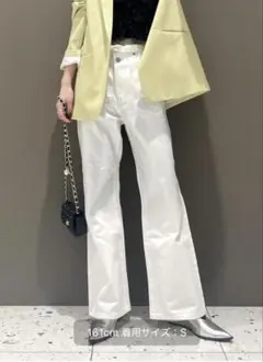 新品未使用！VIS ホワイト ブーツカットデニム Sサイズ