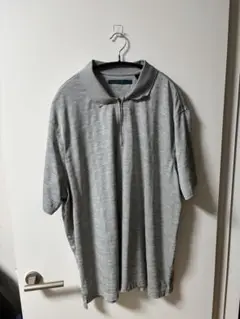 PERRY ELLIS グレー ストライプ ポロシャツ XXL