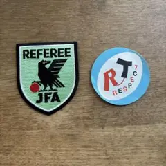 サッカー審判4級ワッペン　リスペクトワッペン　マジックテープつき