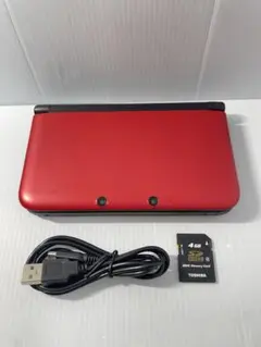 【動作品】Nintendo 3DSLL　レッド×ブラック(付属品あり)