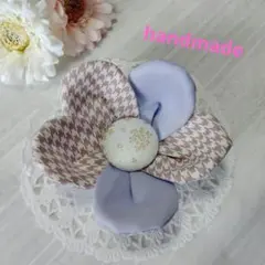ハンドメイド布小物ふらわぁカップ（千鳥 ラベンダー）