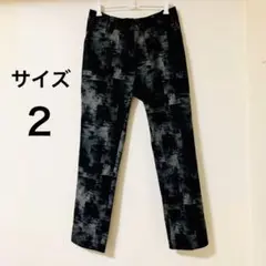 NO ID. ストレッチジャージ ズボン ２サイズ 総柄 ノーアイディー