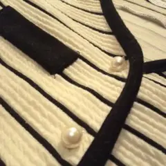 ストライプ ノーカラージャケット