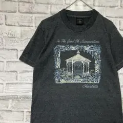 USA製90sヴィンテージTシャツ！シングルステッチ　グレー半袖古着　M723