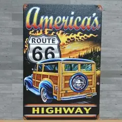 ROUTE66 レトロ風 ブリキ看板 OK1992