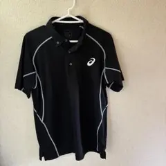 アシックス　黒　ポロシャツ　XL