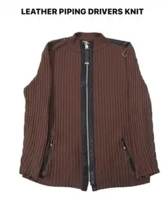 【Sullen】LEATHER PIPING DRIVERS KNIT