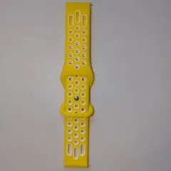 スマートウォッチバンド ホワイト/イエロー 20mm