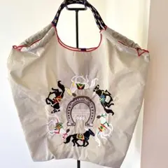 未使用 ボールアンドチェーン 刺繍ショッピングバッグ ホースシュー Mサイズ