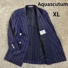 Aquascutum アクアスキュータム テーラードジャケット ダブル リネン混