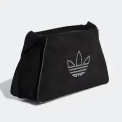 adidas ショルダーバッグ ハンドバッグ　黒 スエード